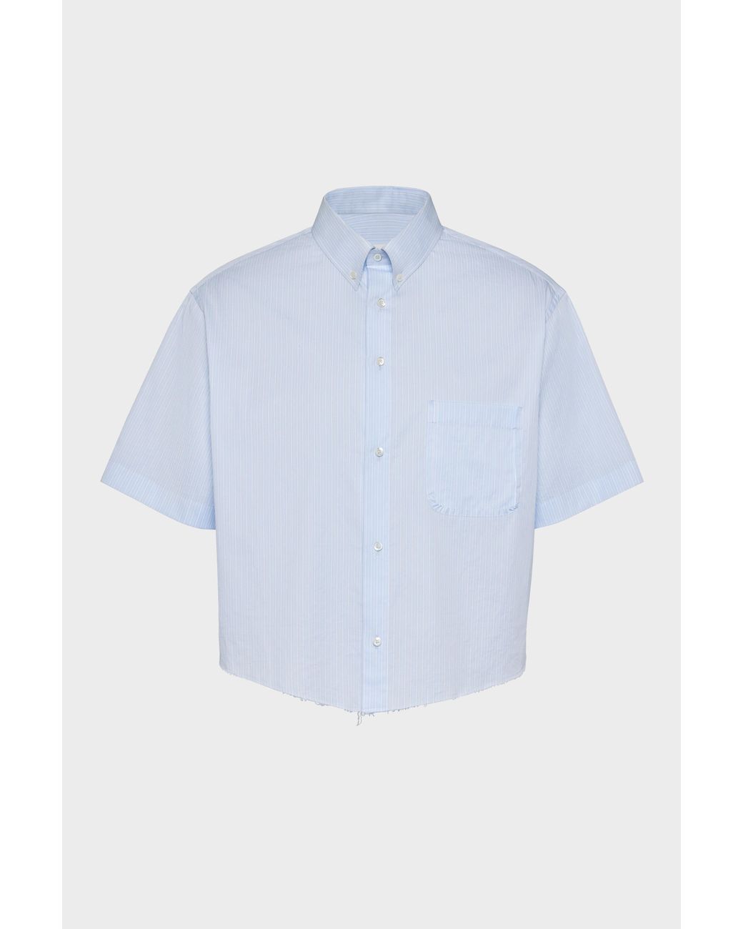 Maison Margiela Blue Short-Sleeved Shirt for men