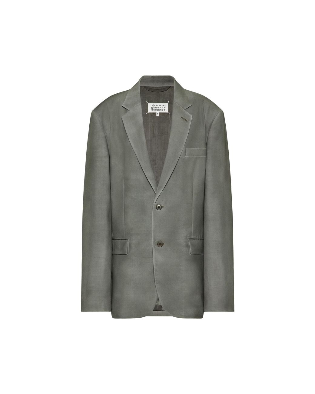 Maison Margiela Gray Mohair Wool Blazer
