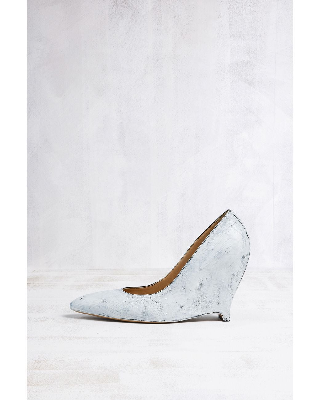 Maison Margiela White Heel-Less Pumps Bianchetto