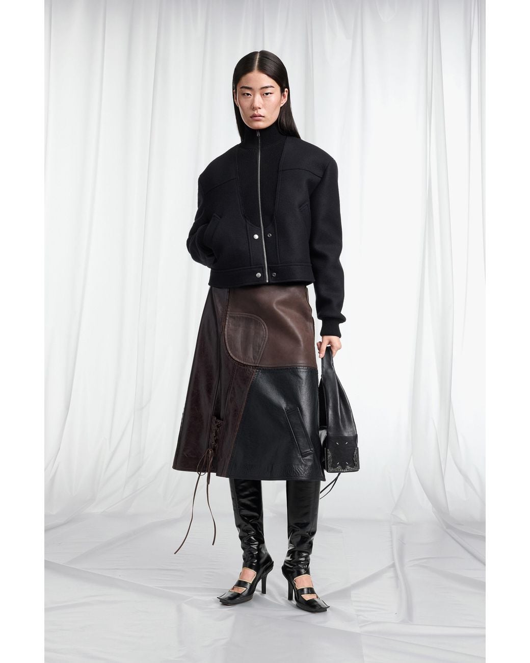 Maison Margiela Black Virgin Wool Bomber Jacket