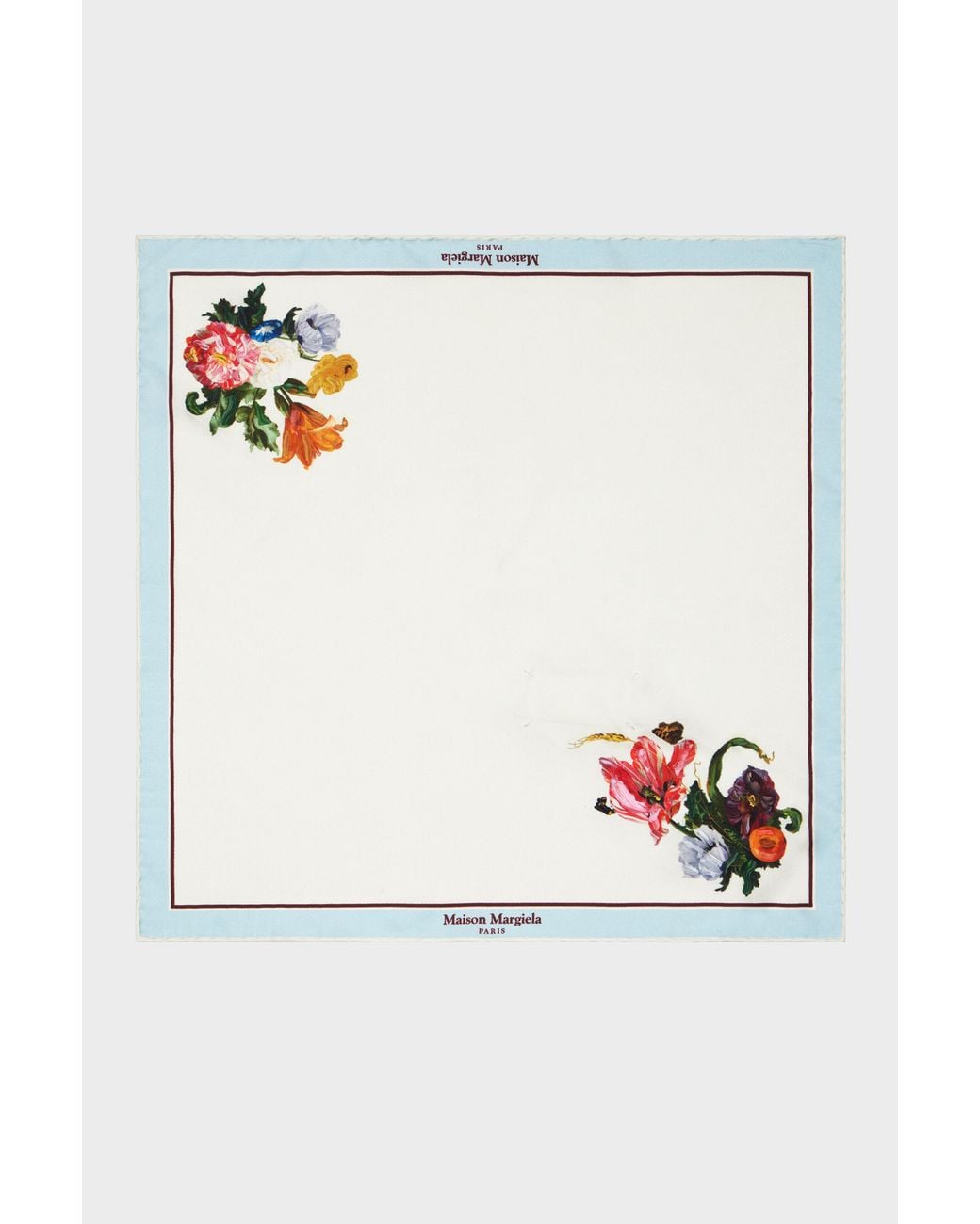 Maison Margiela White Silk Scarf