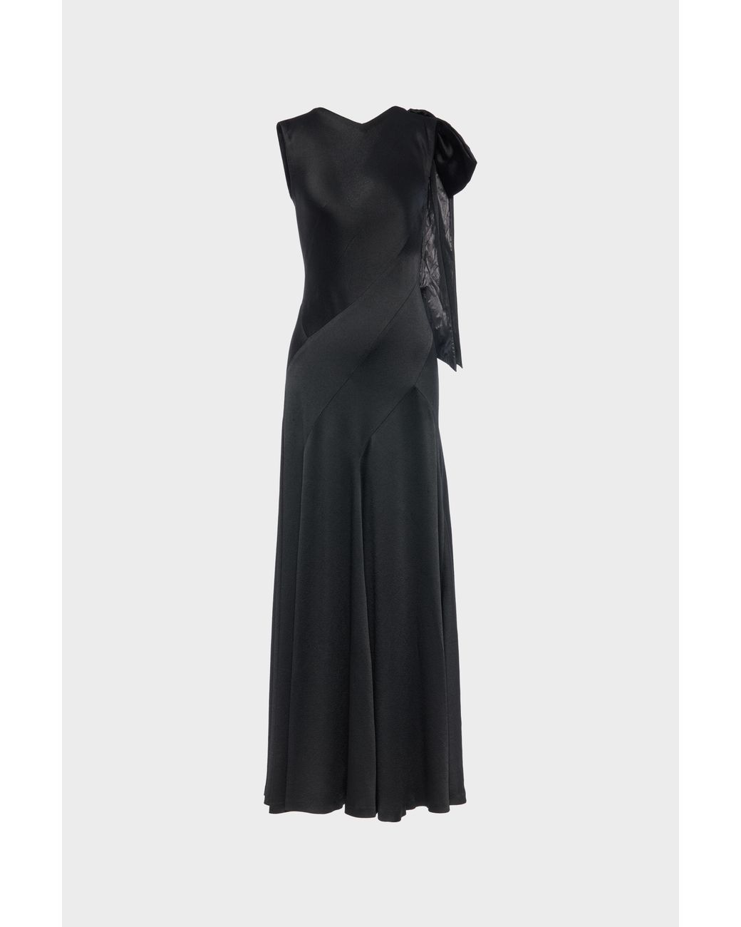 Maison Margiela Black Bias-Cut Evening Gown