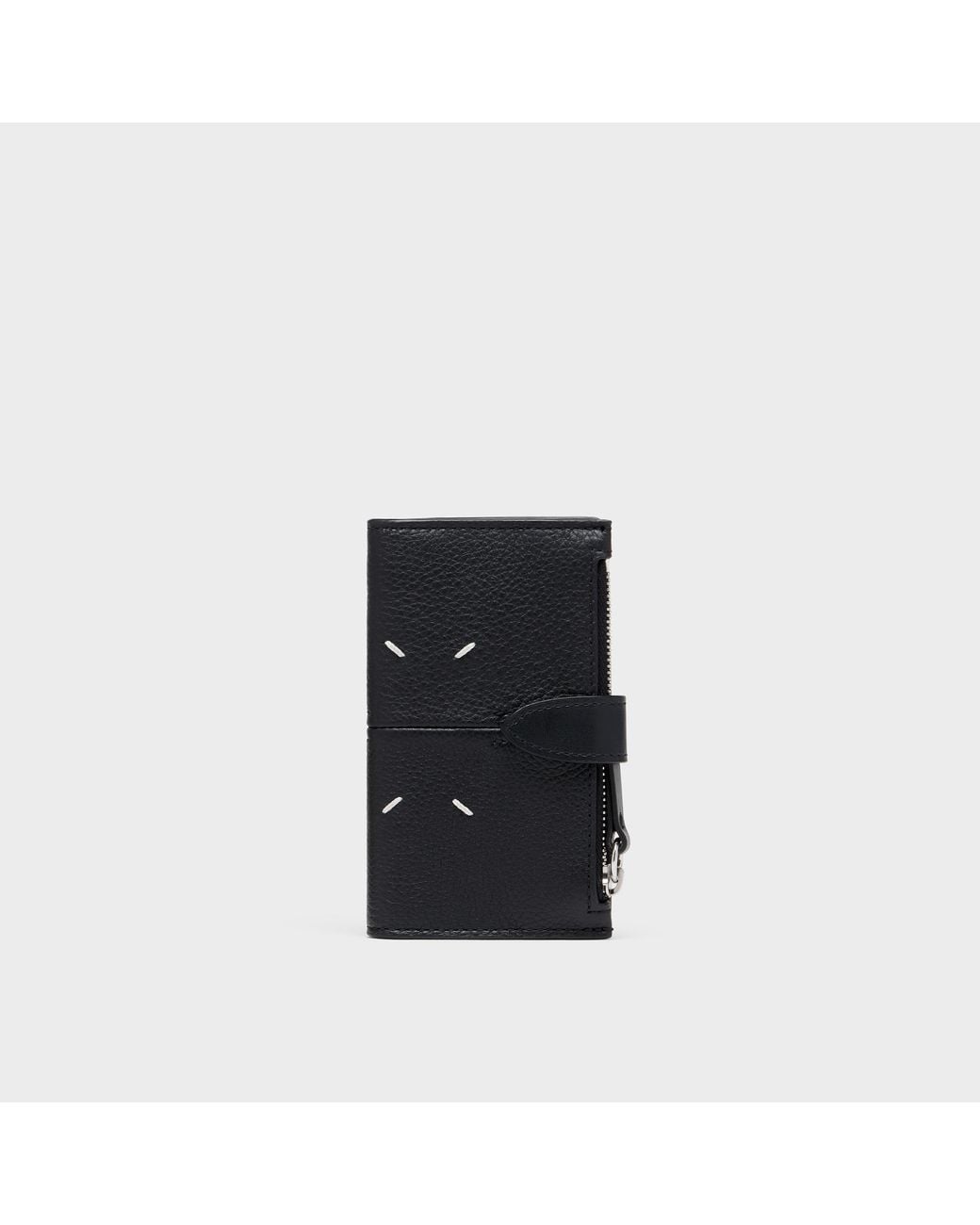 Maison Margiela Black Leather Zip Cardholder