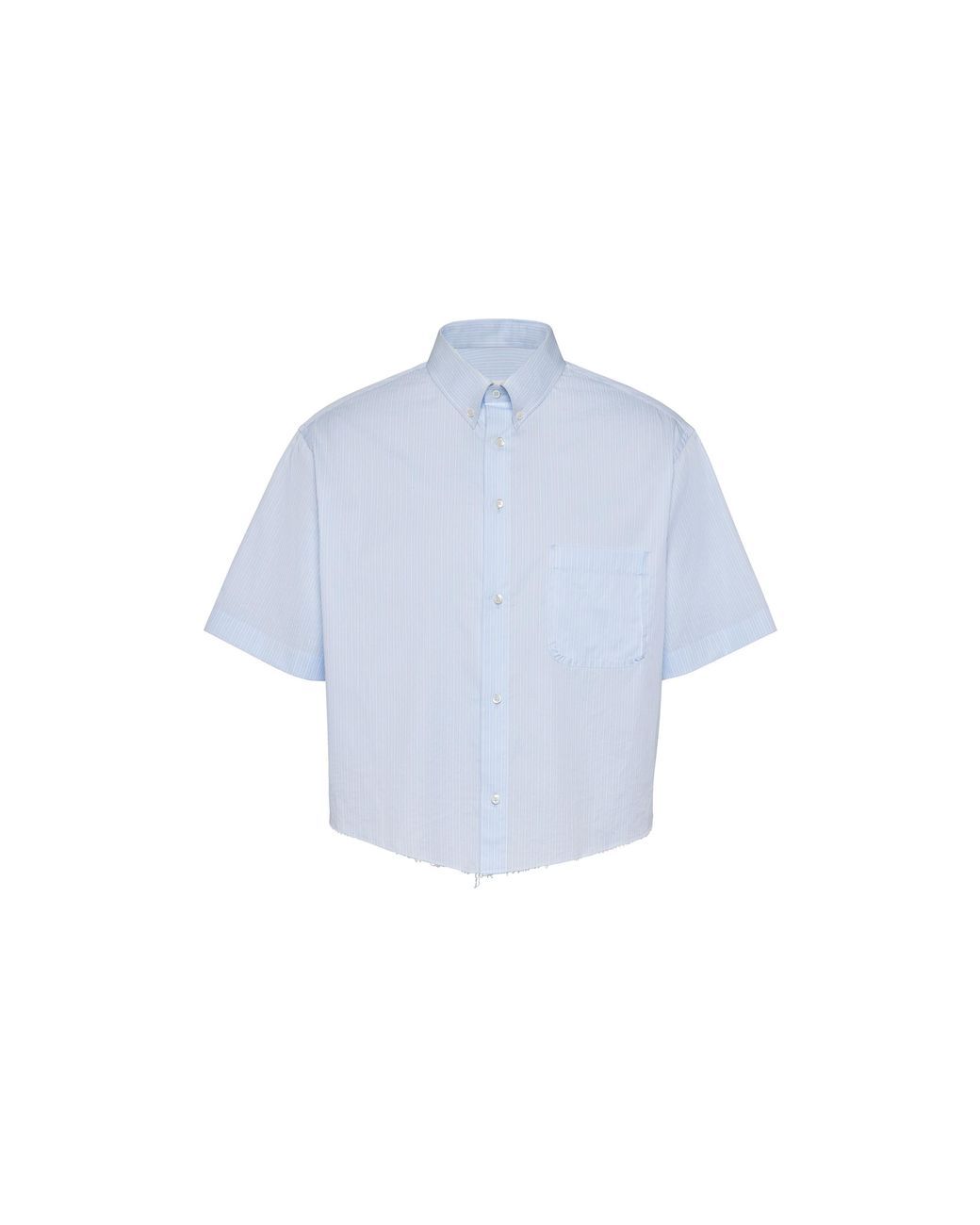 Maison Margiela Blue Short-Sleeved Shirt for men