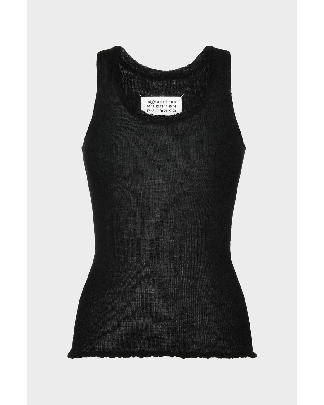 Maison Margiela Black Twisted Knit Tank Top