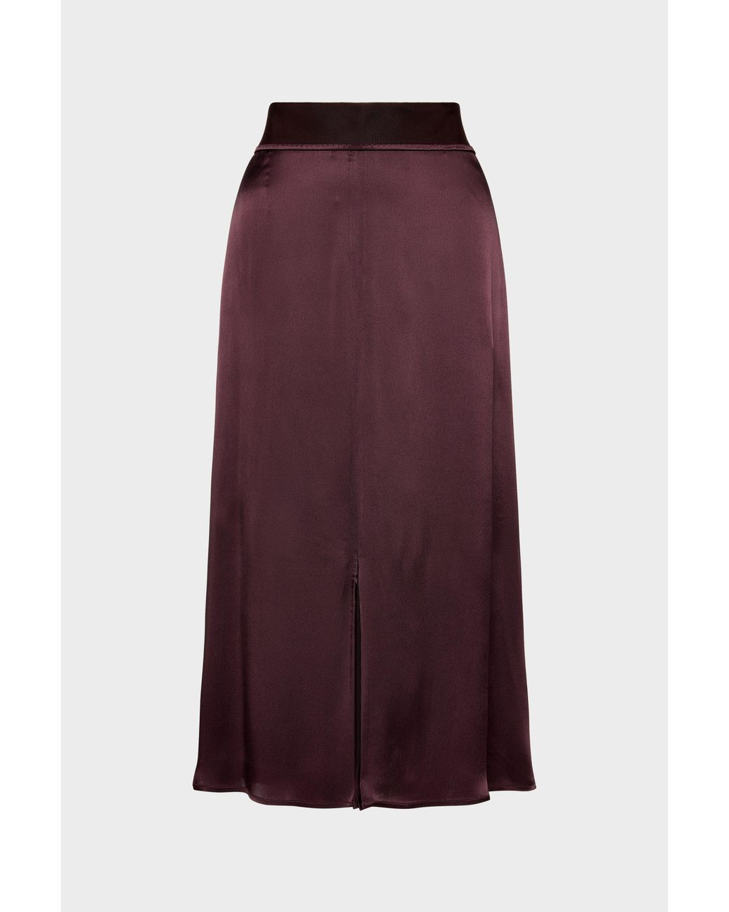 Maison Margiela Purple Washed Silk Satin Midi Skirt