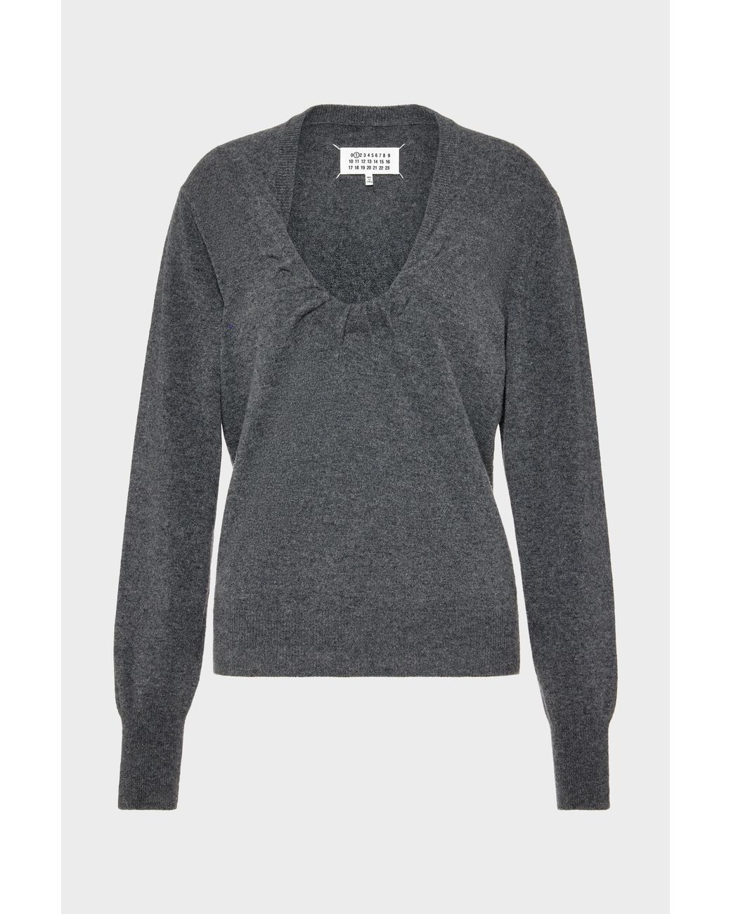 Maison Margiela Gray Twisted Knit Crewneck Sweater
