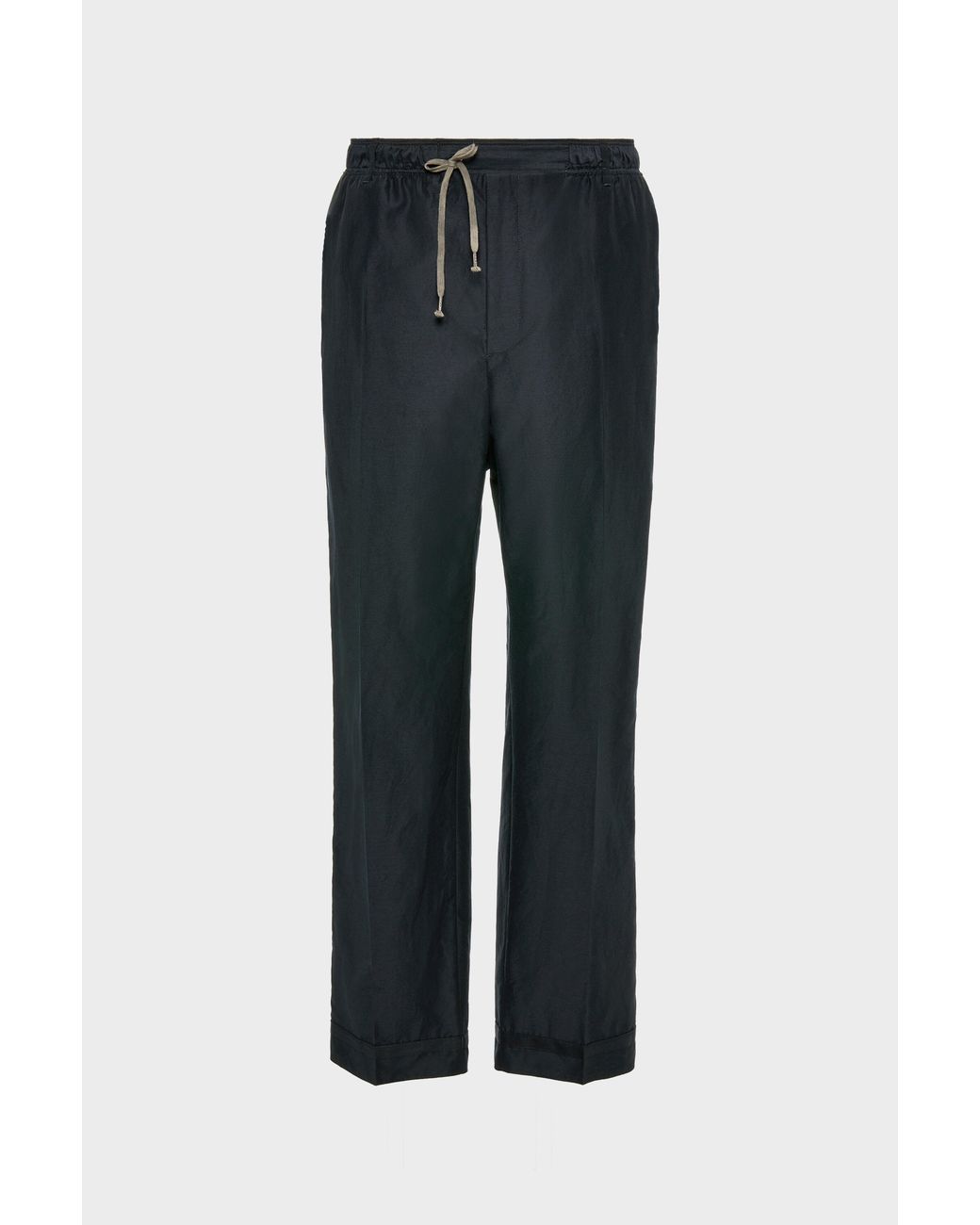 Maison Margiela Black Cotton Drawstring Trousers for men