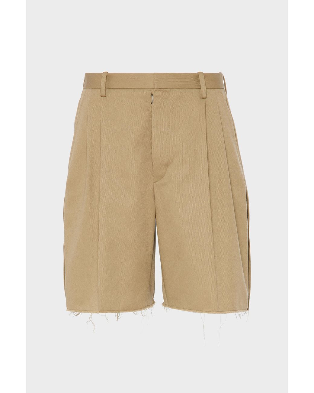 Maison Margiela Natural Tailored Cotton Shorts for men