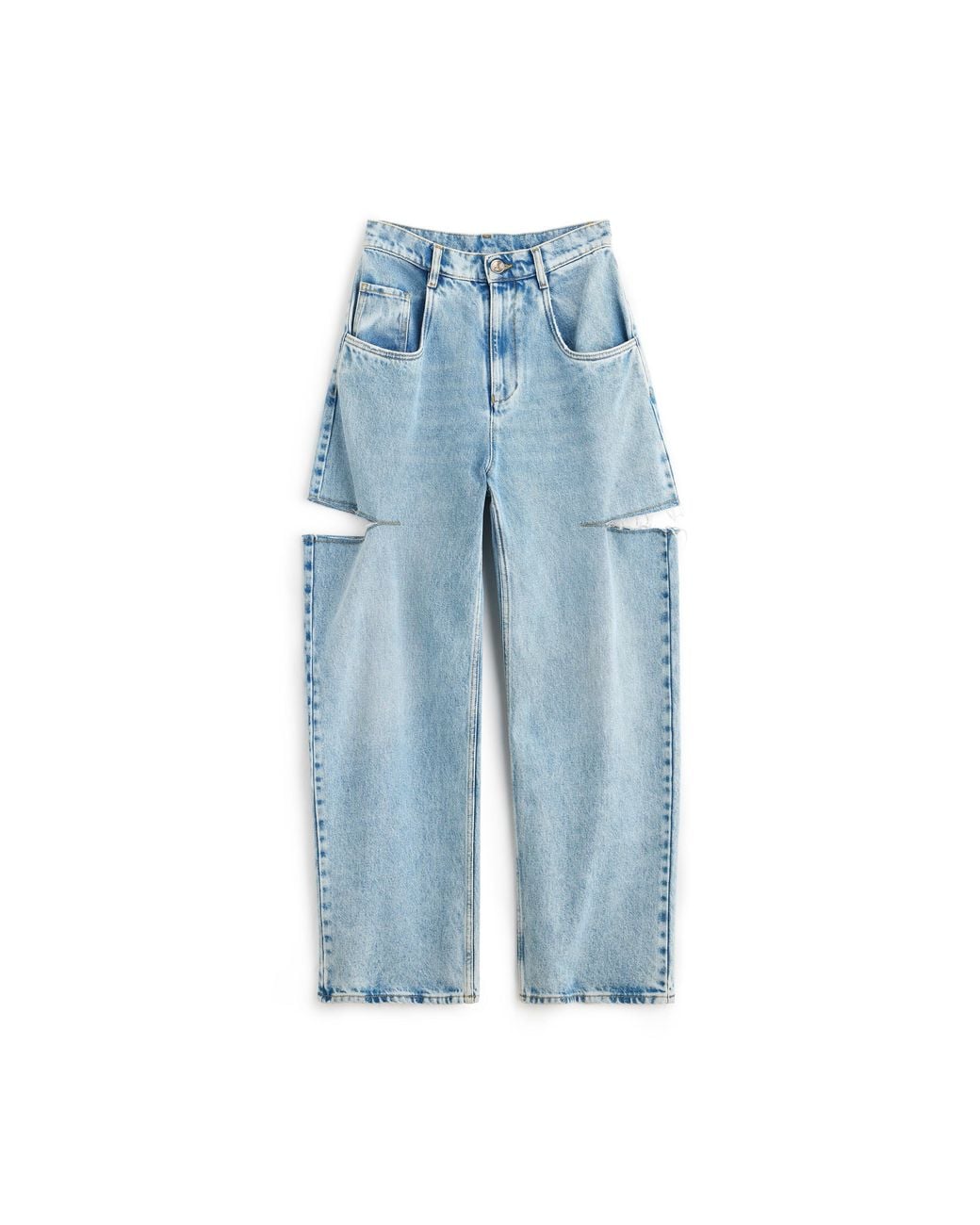 Maison Margiela Blue Denim Jeans With Slash Details