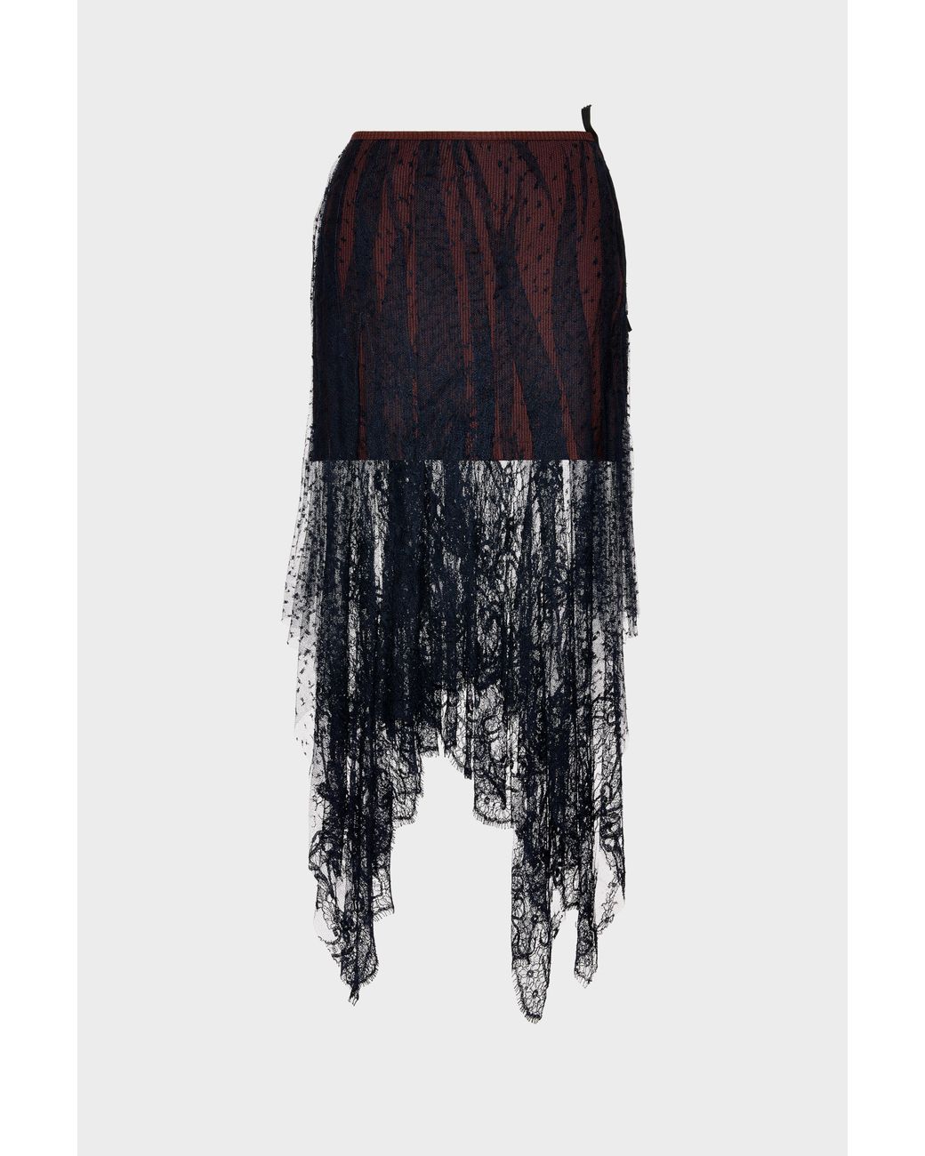 Maison Margiela Black Lace Midi Skirt