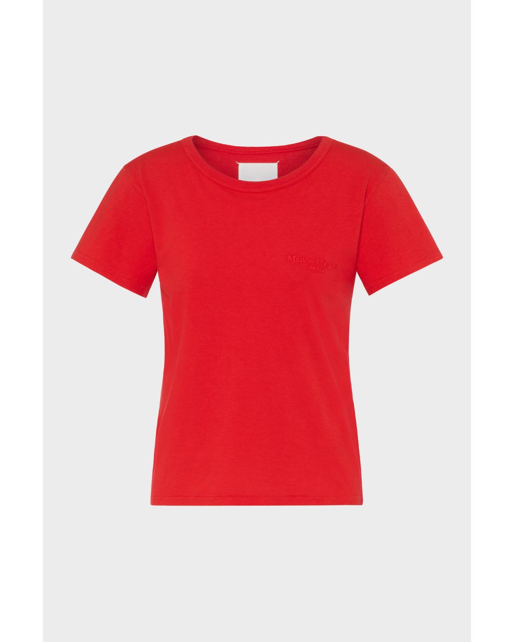 Maison Margiela Red Cotton Jersey T-Shirt