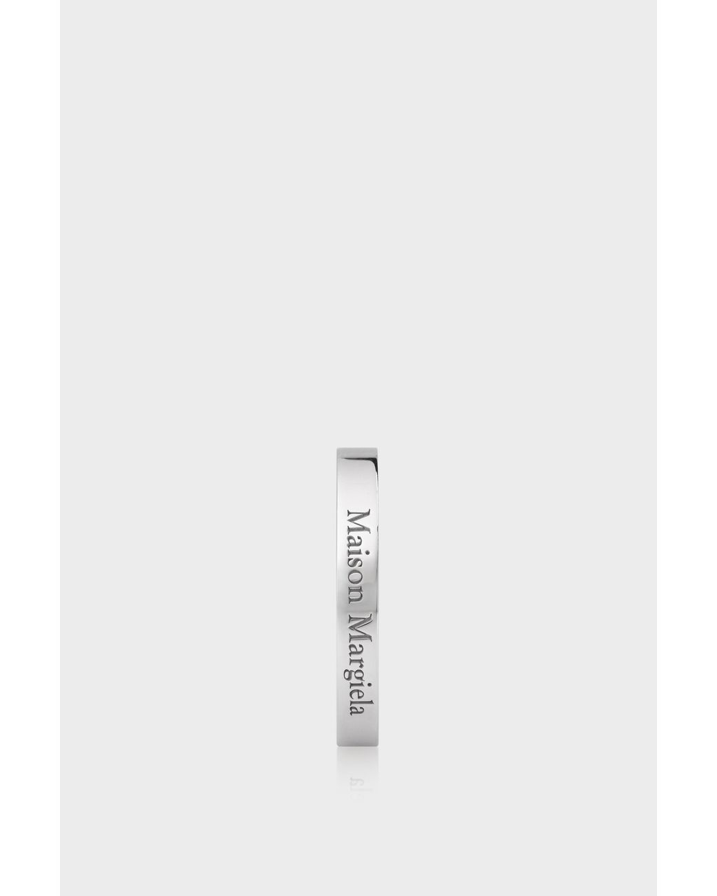 Maison Margiela White Anello Con Logo