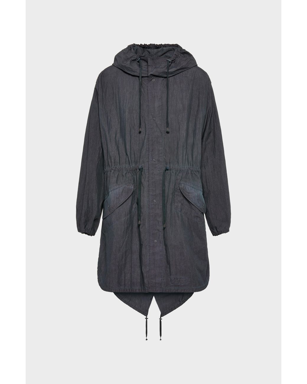 Maison Margiela Blue Hooded Parka Coat for men
