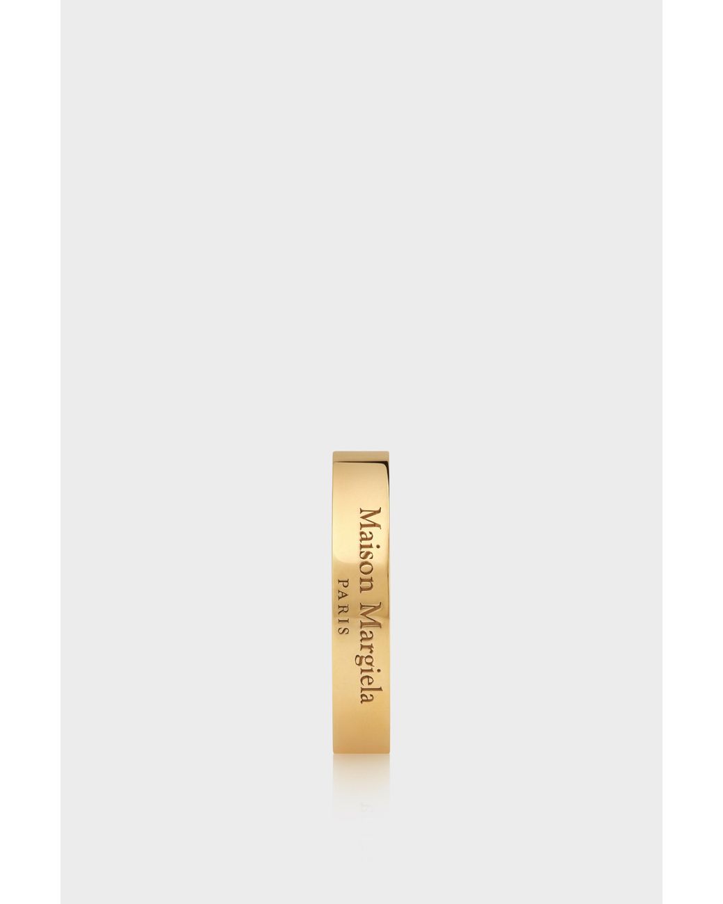 Maison Margiela Metallic Anello Con Logo