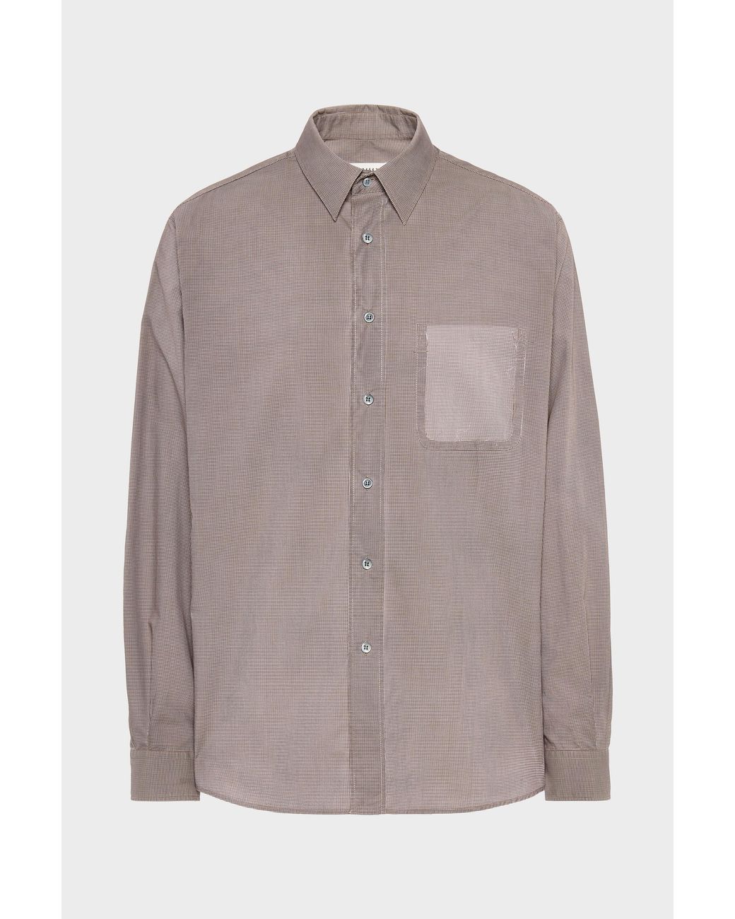 Maison Margiela Brown Long-Sleeve Cotton Shirt for men