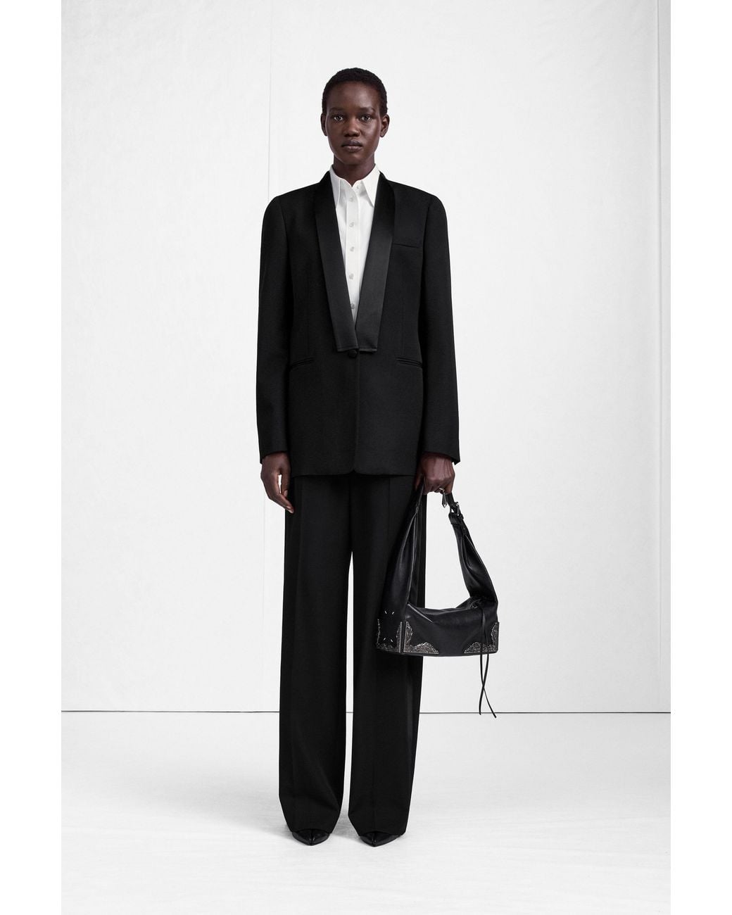 Maison Margiela Black Virgin Wool Tuxedo Blazer