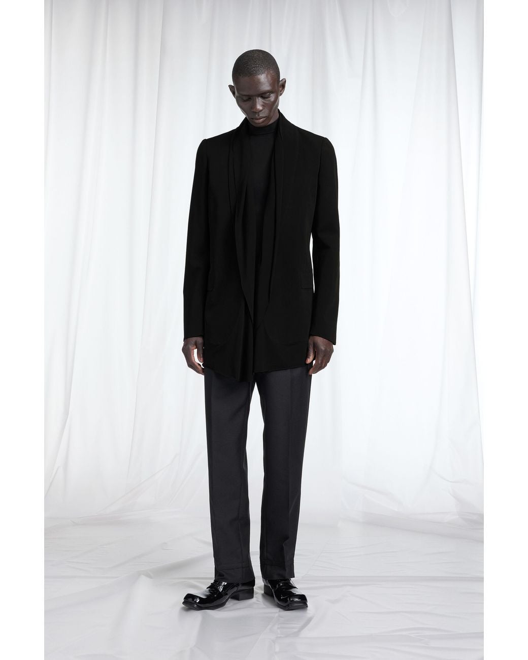 Maison Margiela Black Shawl Collar Blazer for men