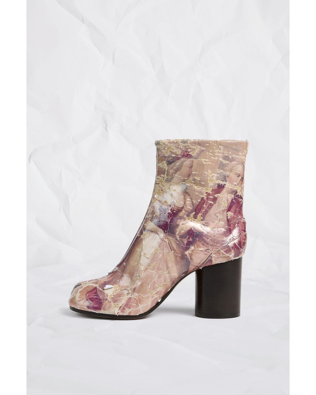 Maison Margiela Pink Tabi Ankle Boots Tapestry