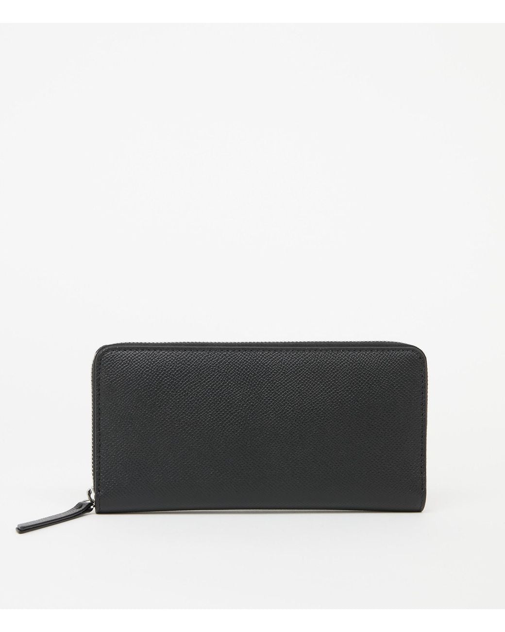 Maison Margiela Black Four Stitches Zip-Around Wallet