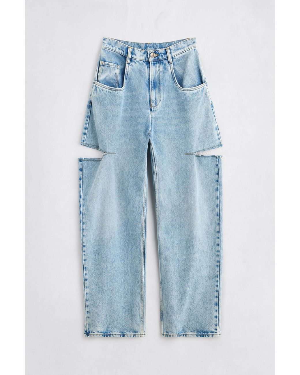 Maison Margiela Blue Denim Jeans With Slash Details