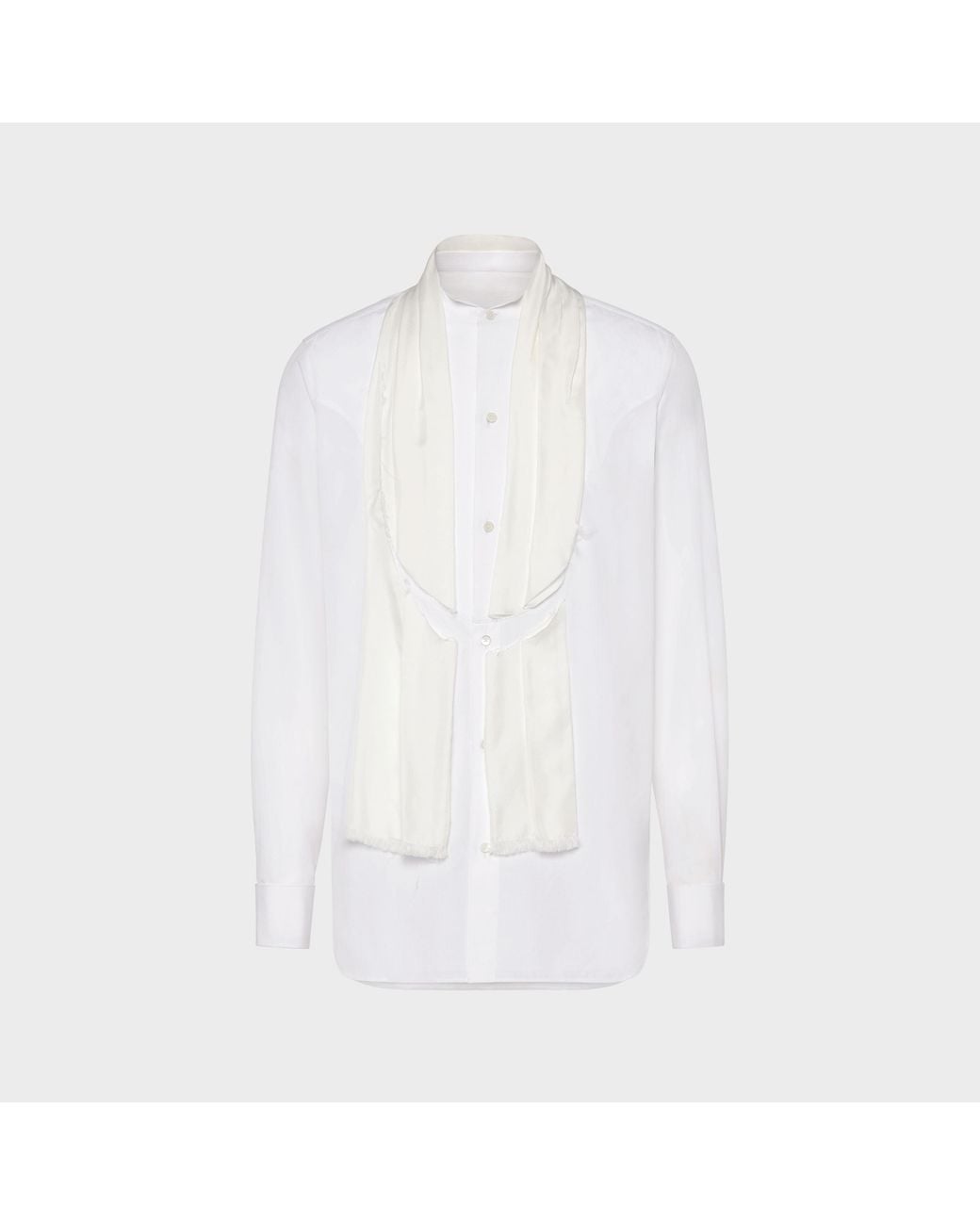 Maison Margiela White Scarf Tailored Shirt for men