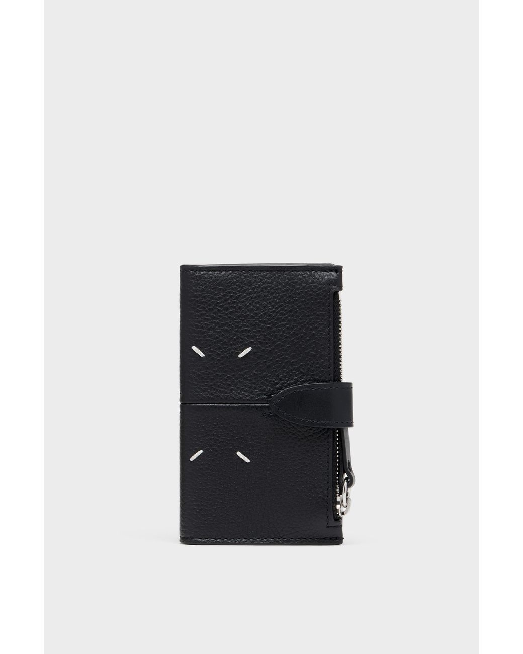 Maison Margiela Black Leather Zip Cardholder