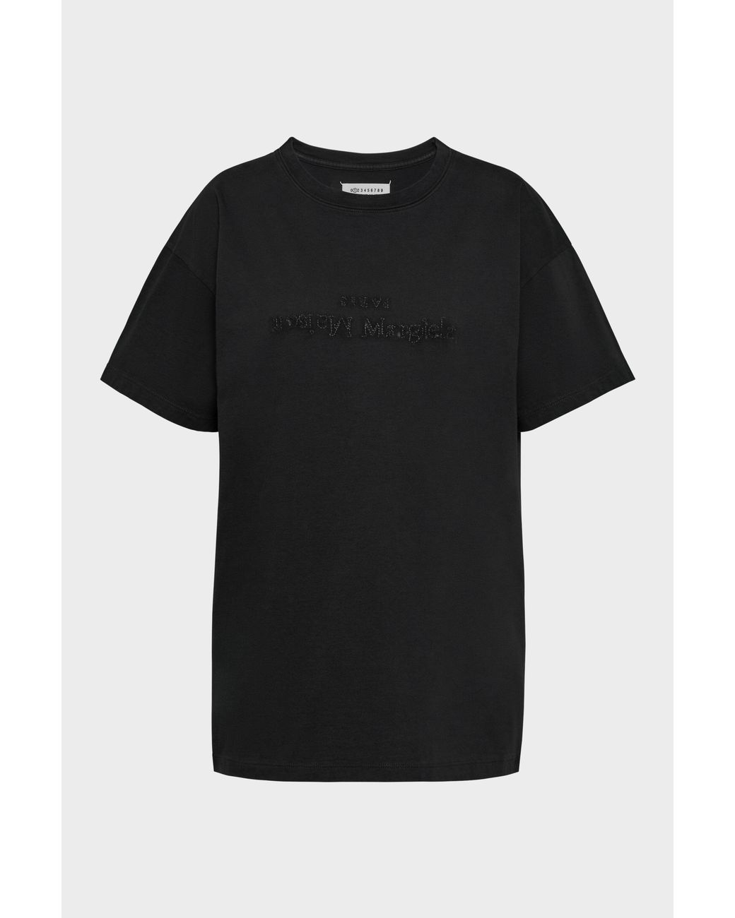 Maison Margiela Black Embroidered Logo T-Shirt