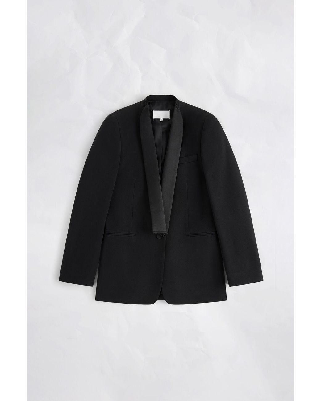 Maison Margiela Black Virgin Wool Tuxedo Blazer