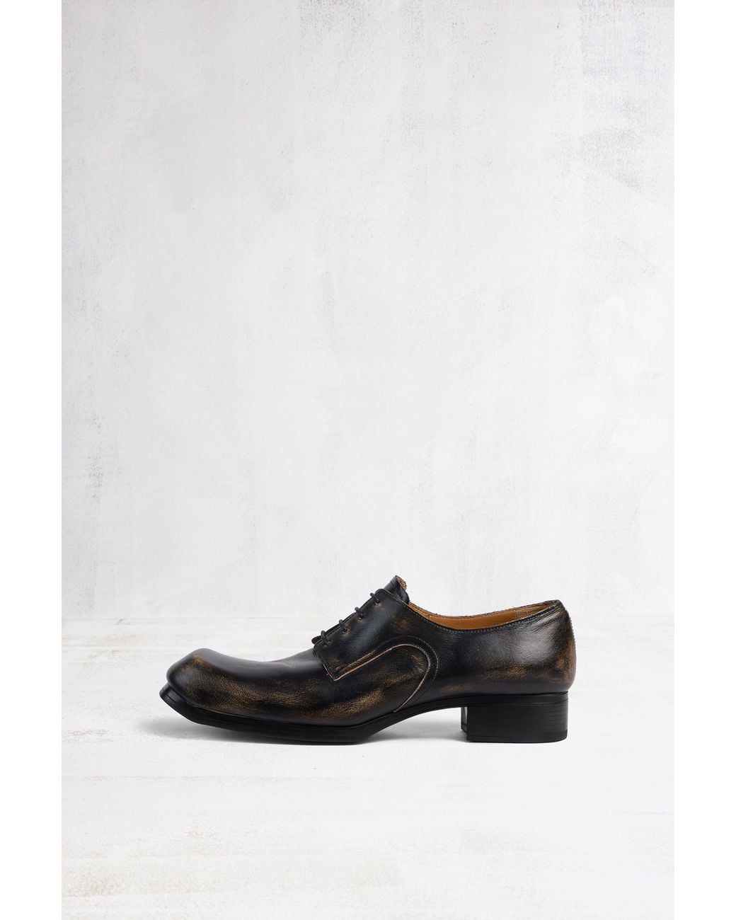 Maison Margiela Black Float Lace-Up Bleached for men