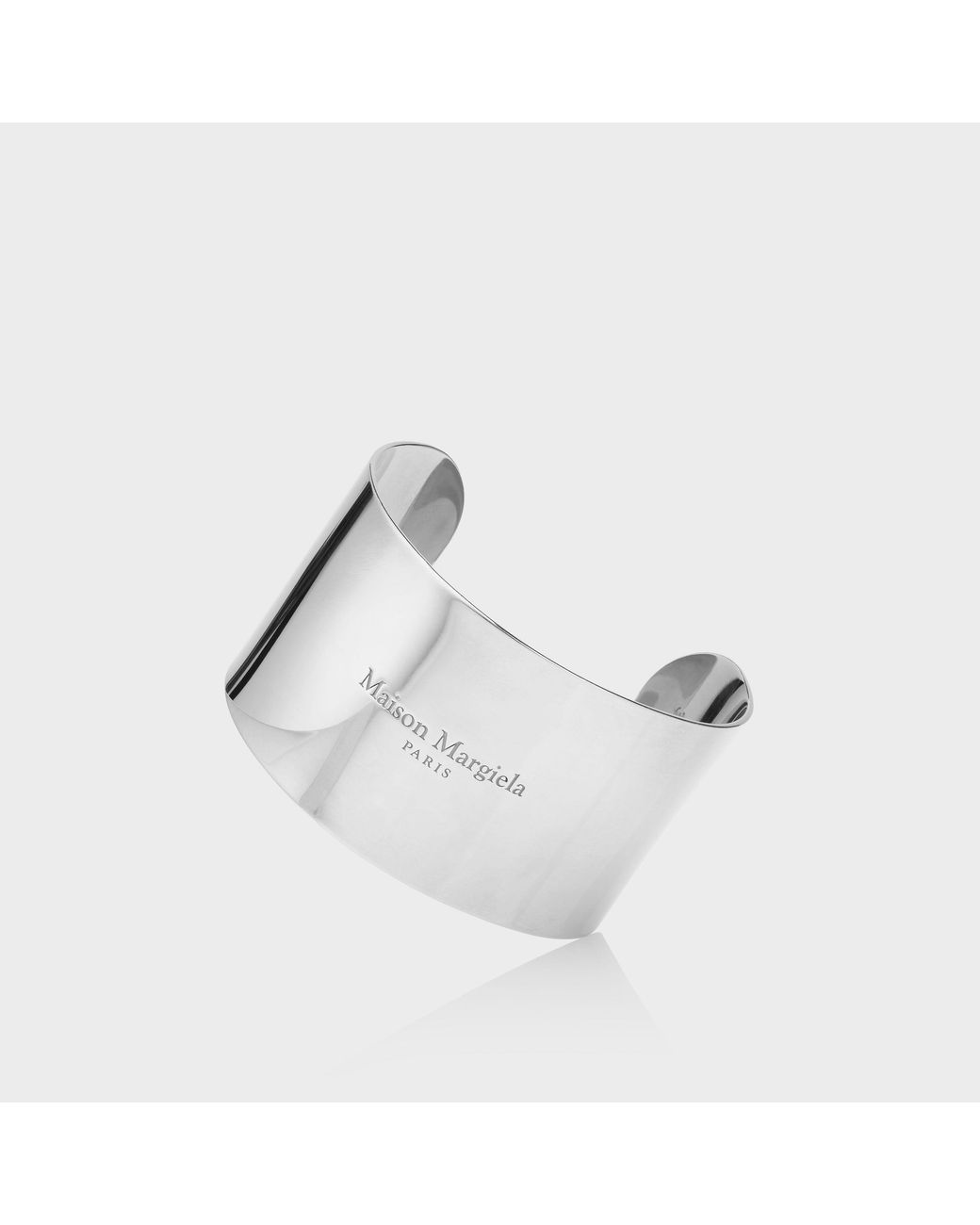 Maison Margiela White Logo Wide Cuff Bracelet