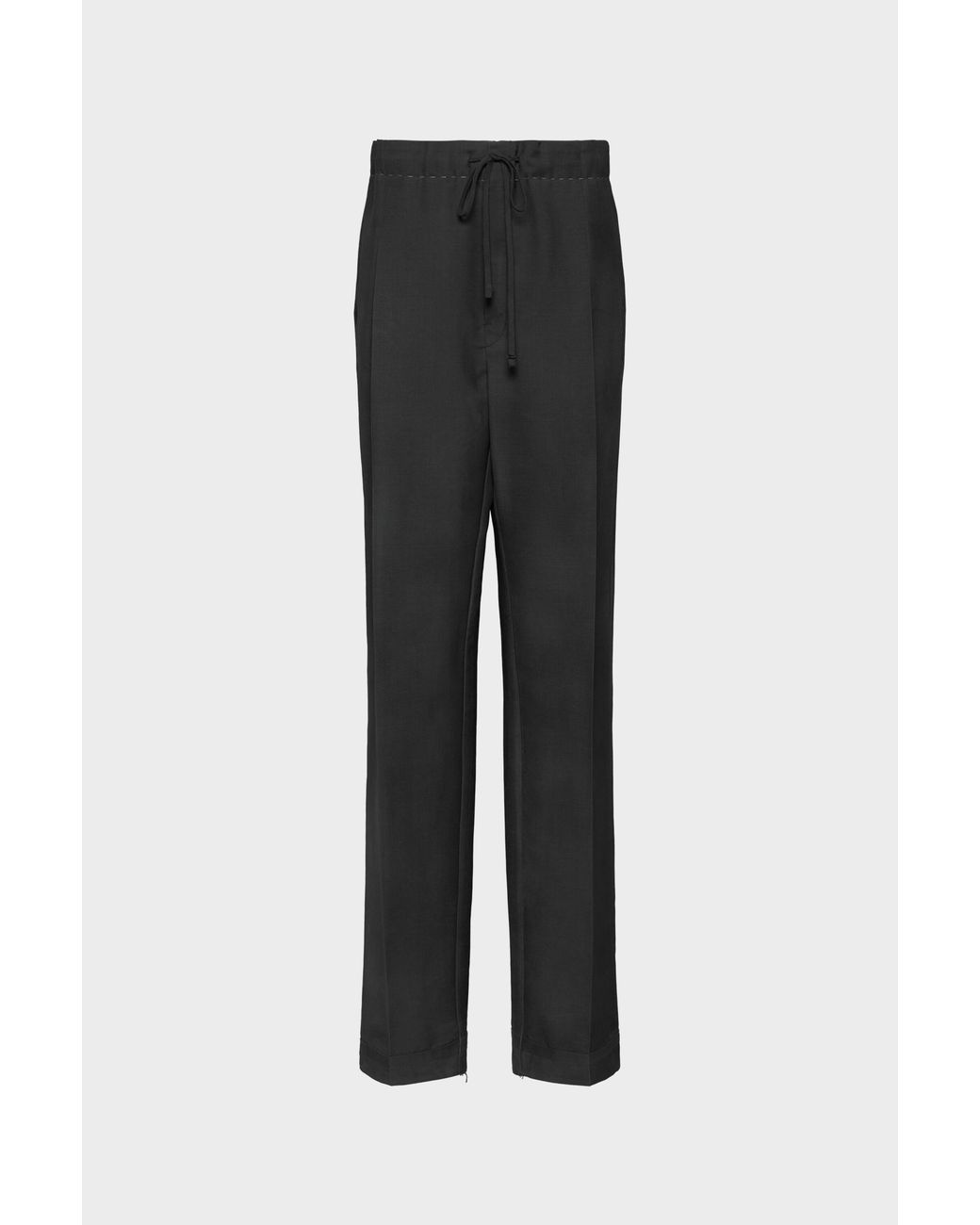 Maison Margiela Black Wool Mohair Trousers