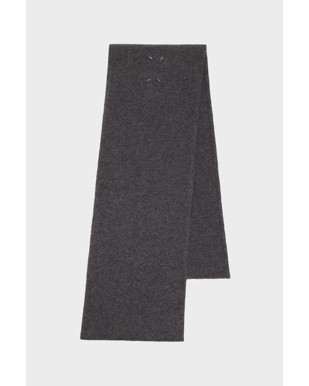 Maison Margiela Gray Felted Wool Scarf for men