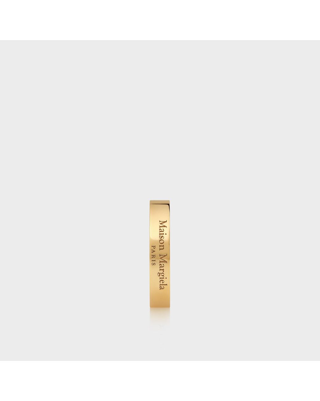 Maison Margiela Metallic Anello Con Logo