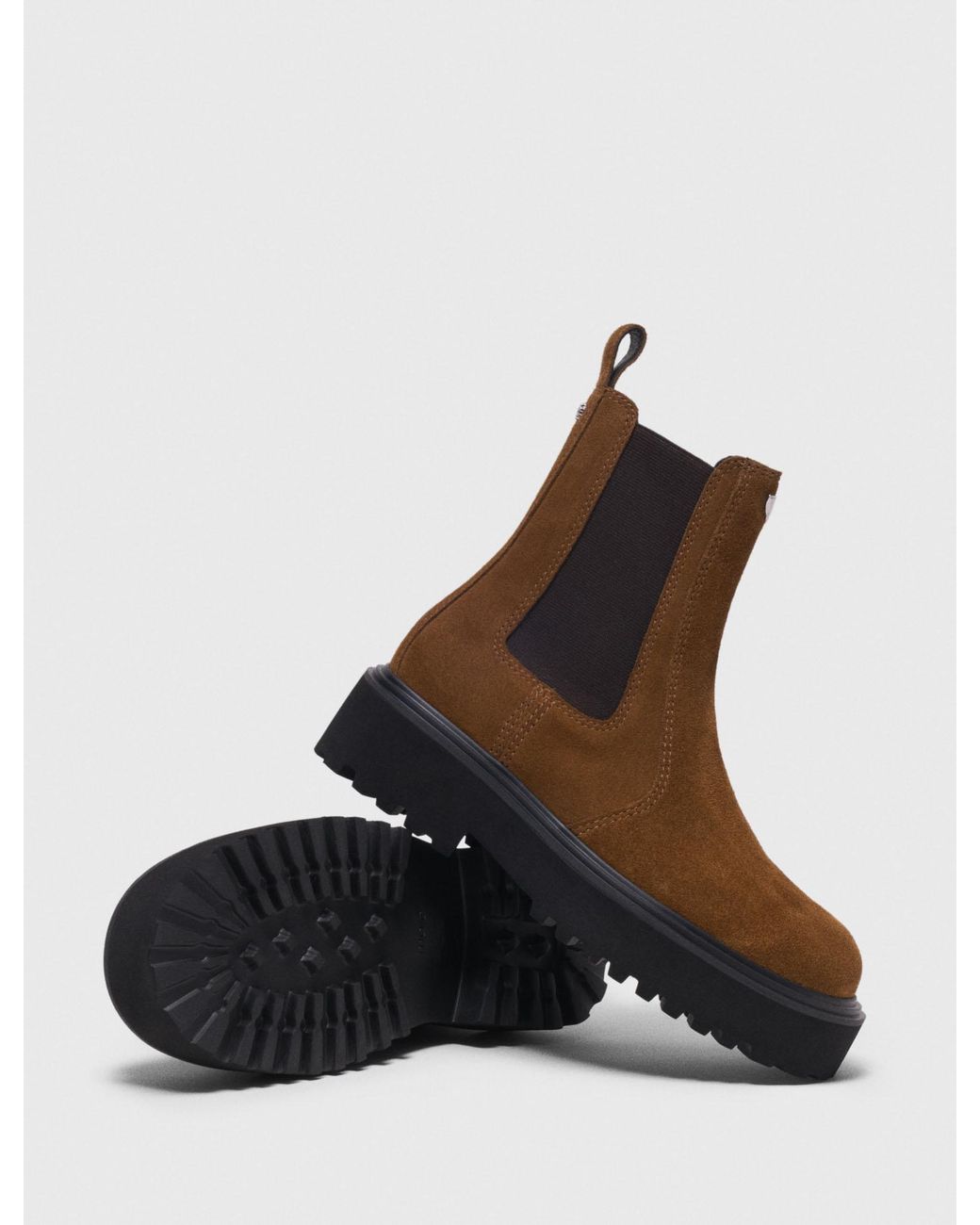 Maje White Suede Chelsea Boots