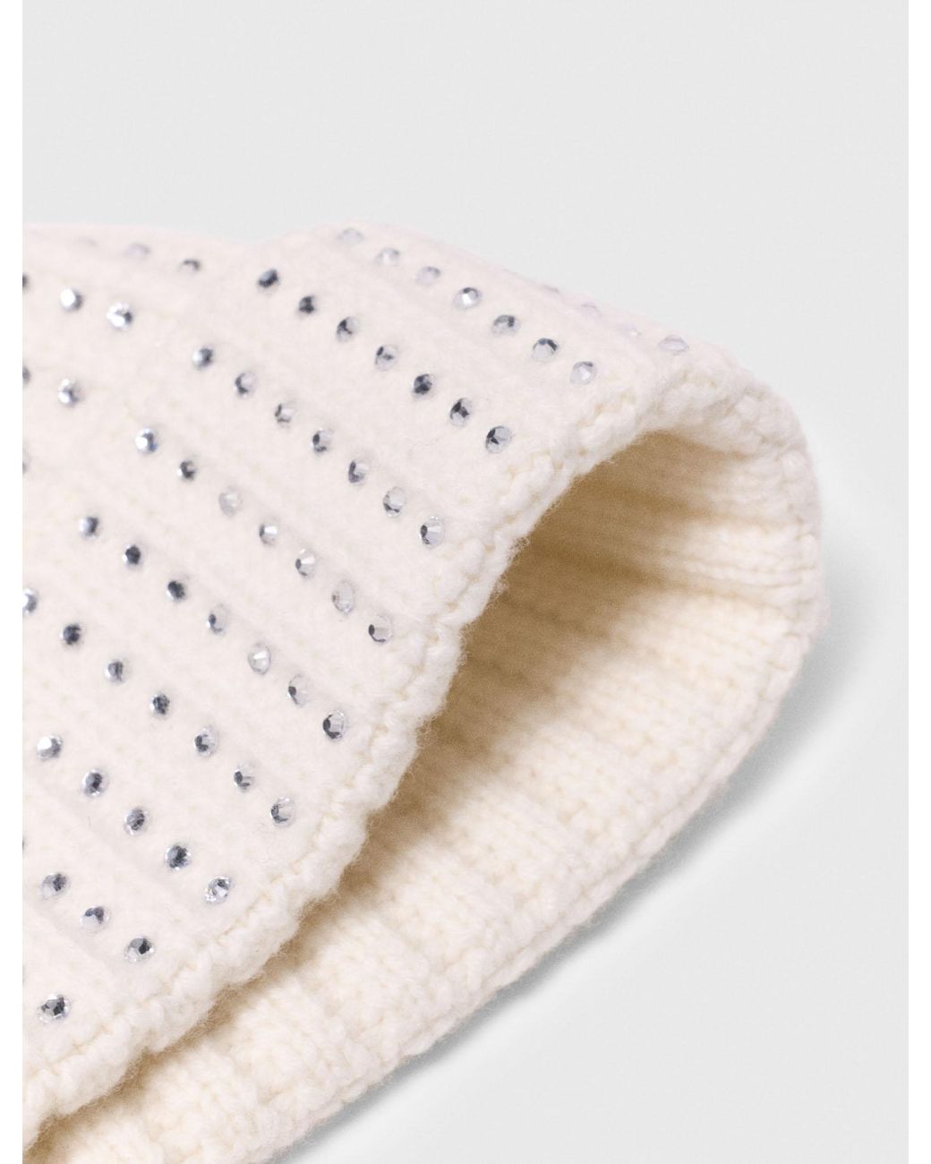 Maje White Wool And Rhinestone Hat