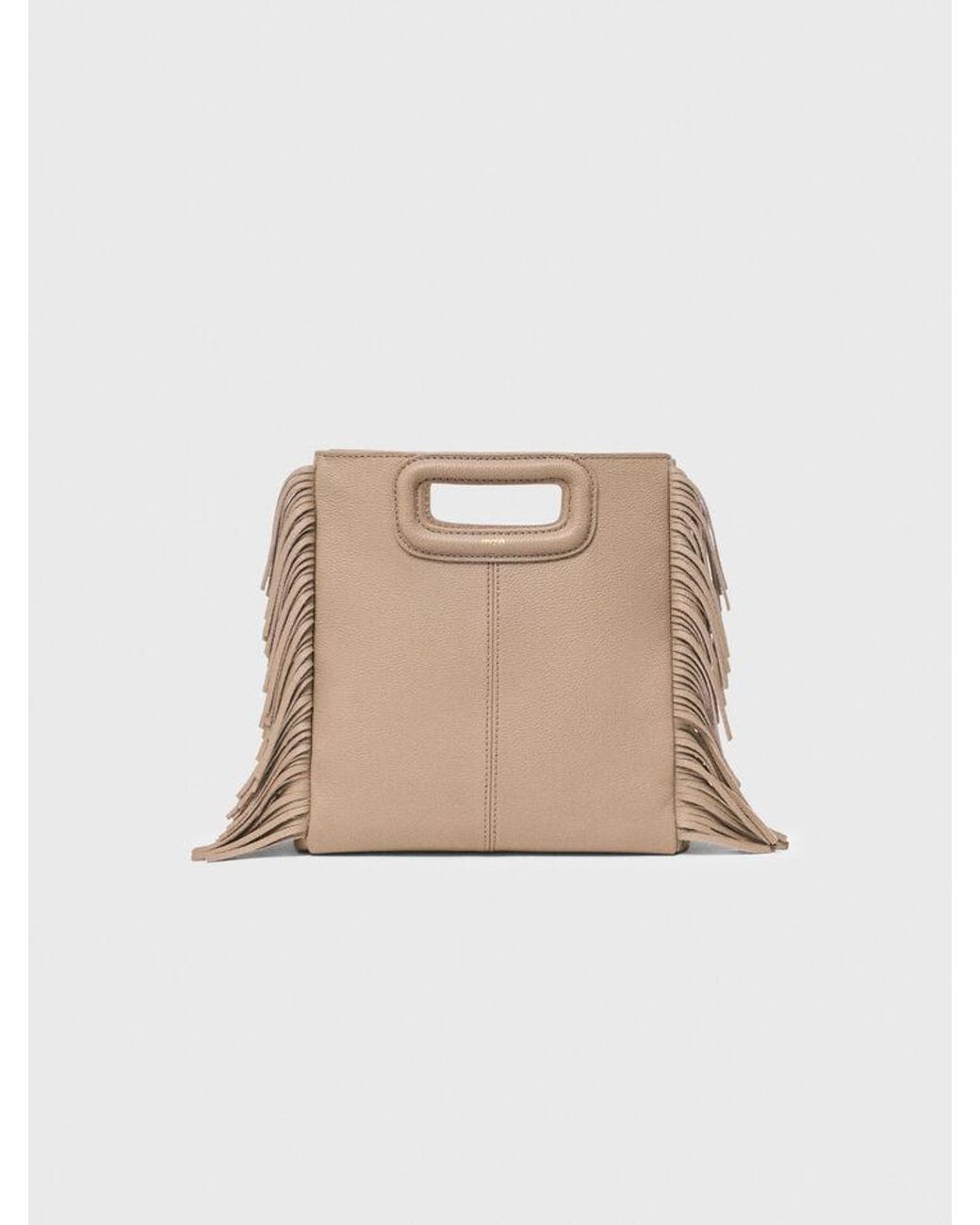 Maje Natural Grained Leather M Bag