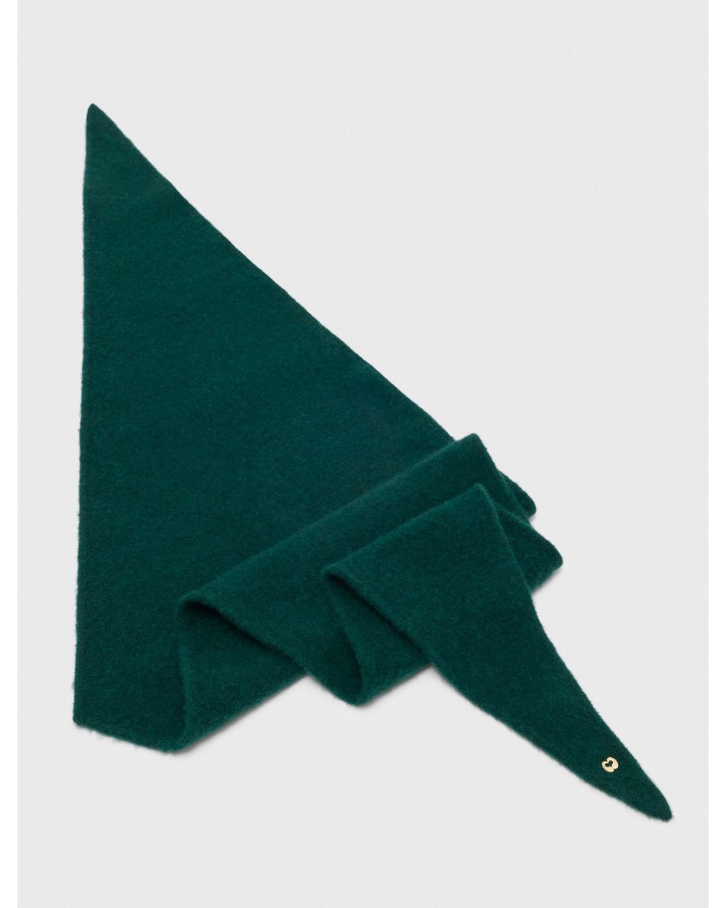 Maje Green Yak Blend Triangle Scarf