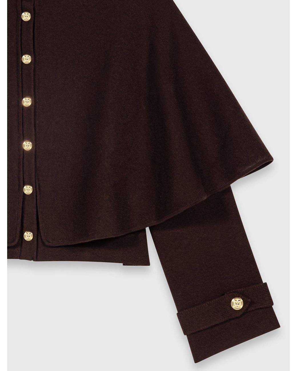 Maje Blue Cape-Effect Cardigan