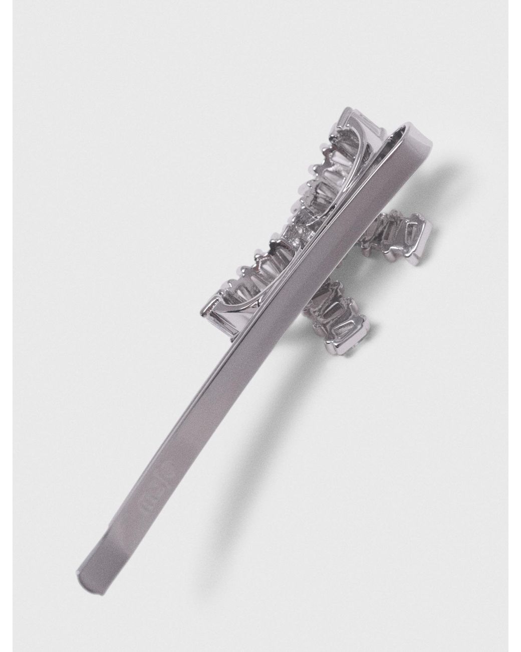 Maje White Rhinestone Bow Barrette