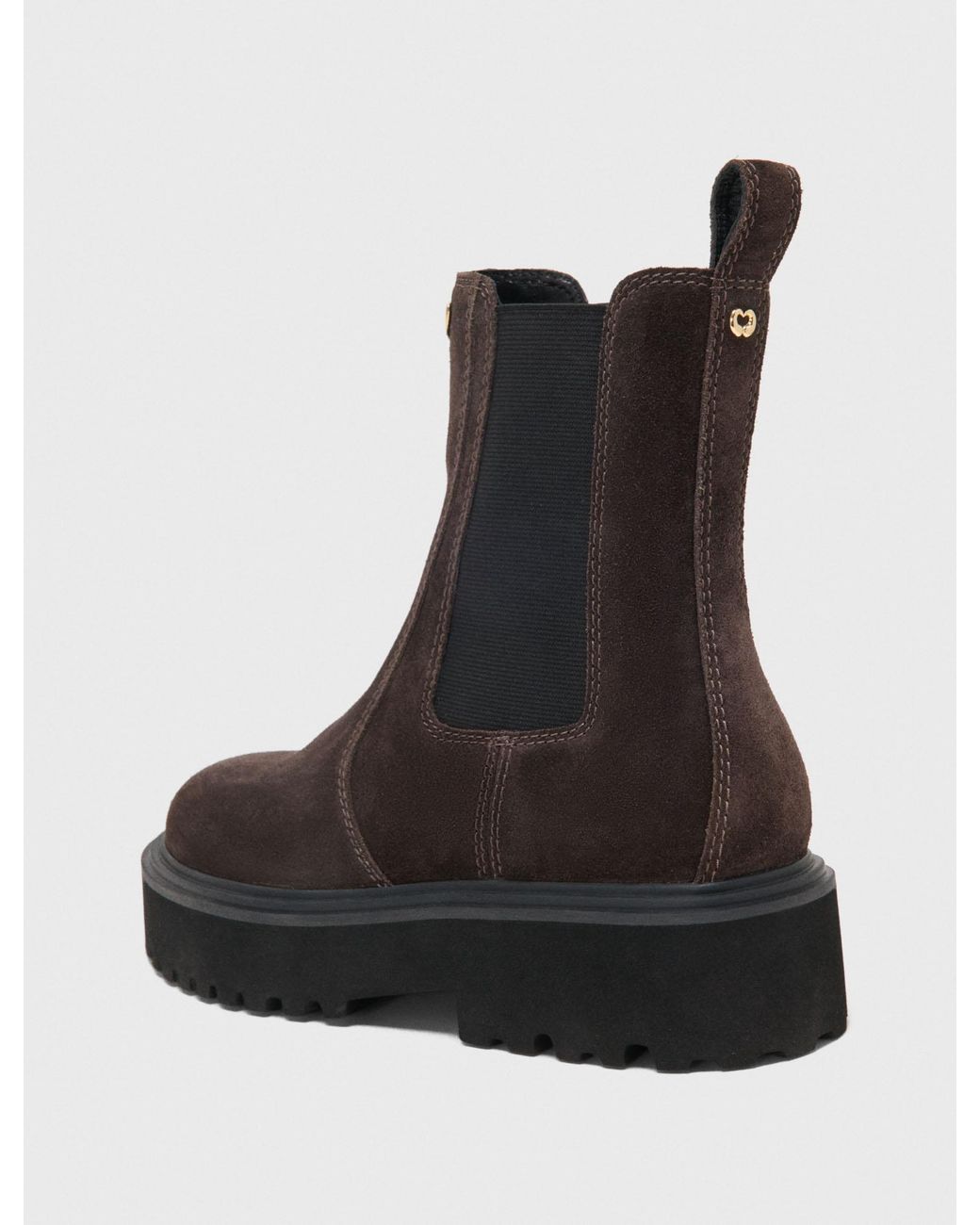 Maje Black Suede Chelsea Boots