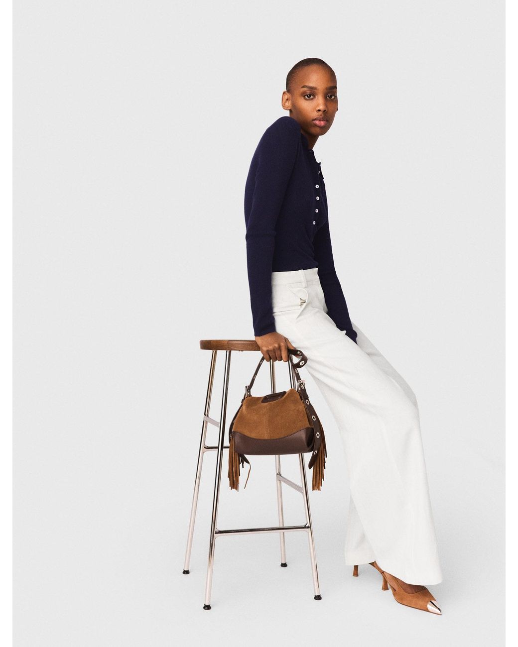 Maje White Suit Trousers