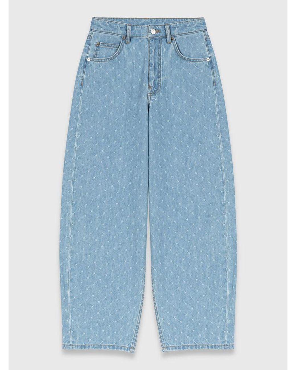 Maje Blue Textured Balloon Jeans