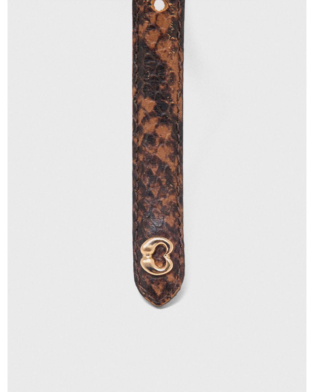 Maje Multicolor Slim Embossed Leather Belt