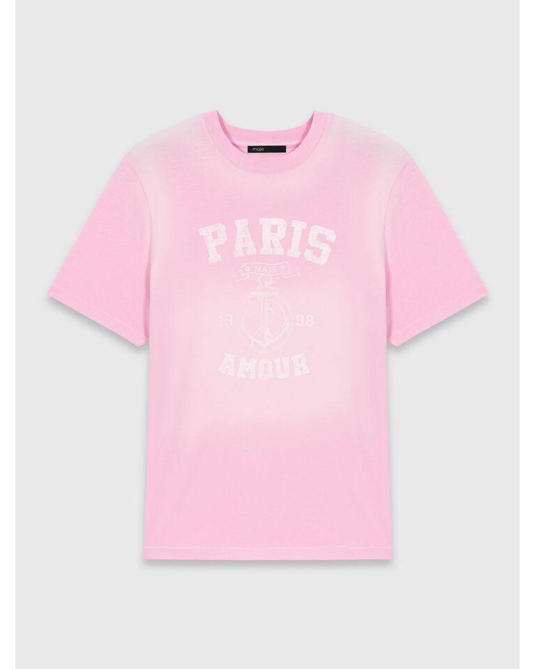 Maje White Nautical Print T-Shirt