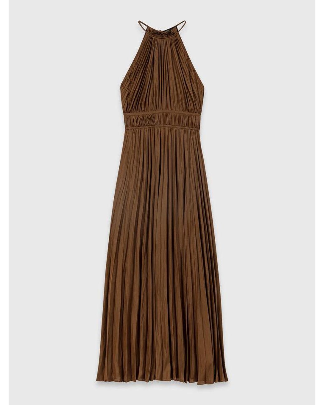 Maje Natural Pleated Maxi Dress