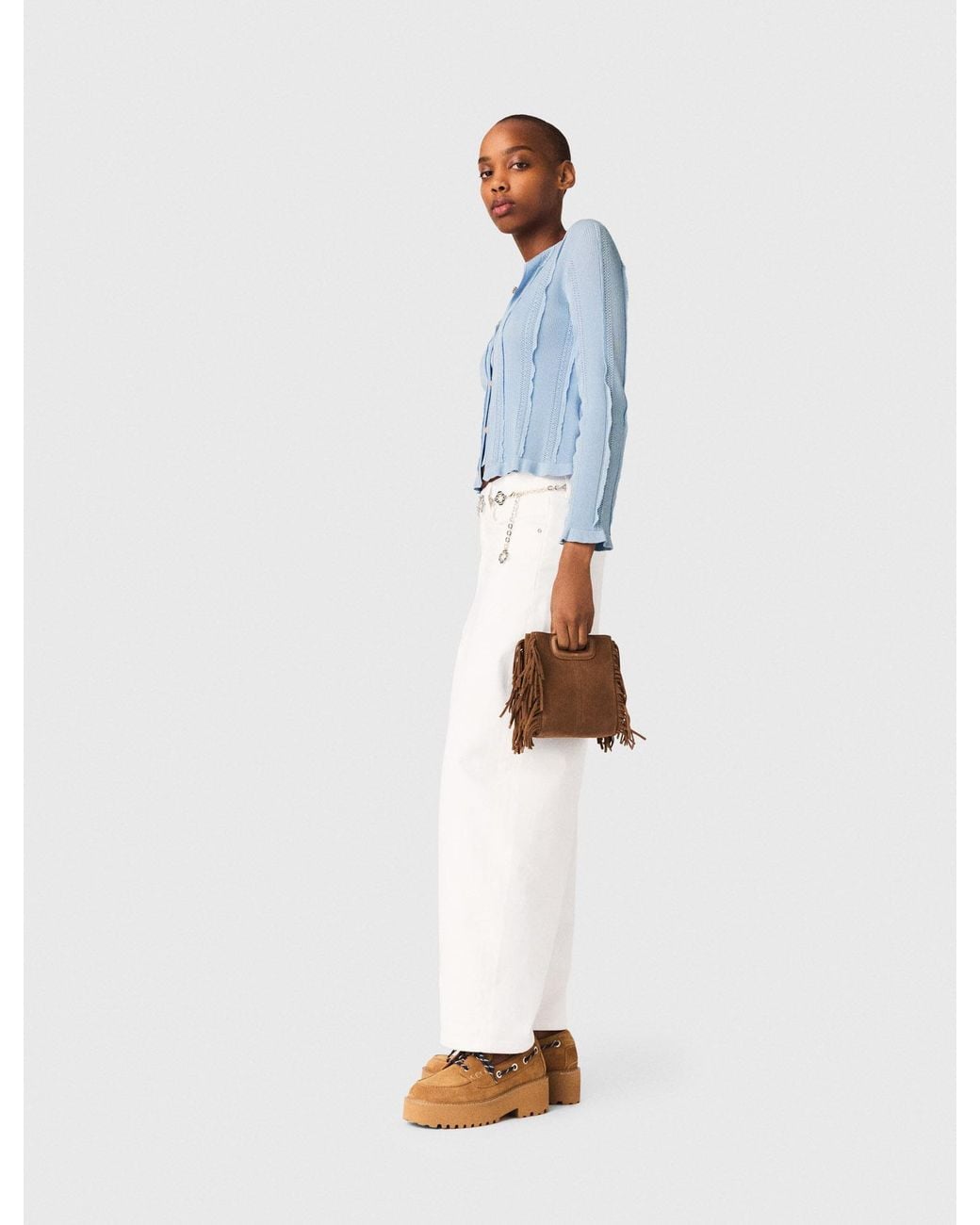Maje White 2-In-1 Cardigan