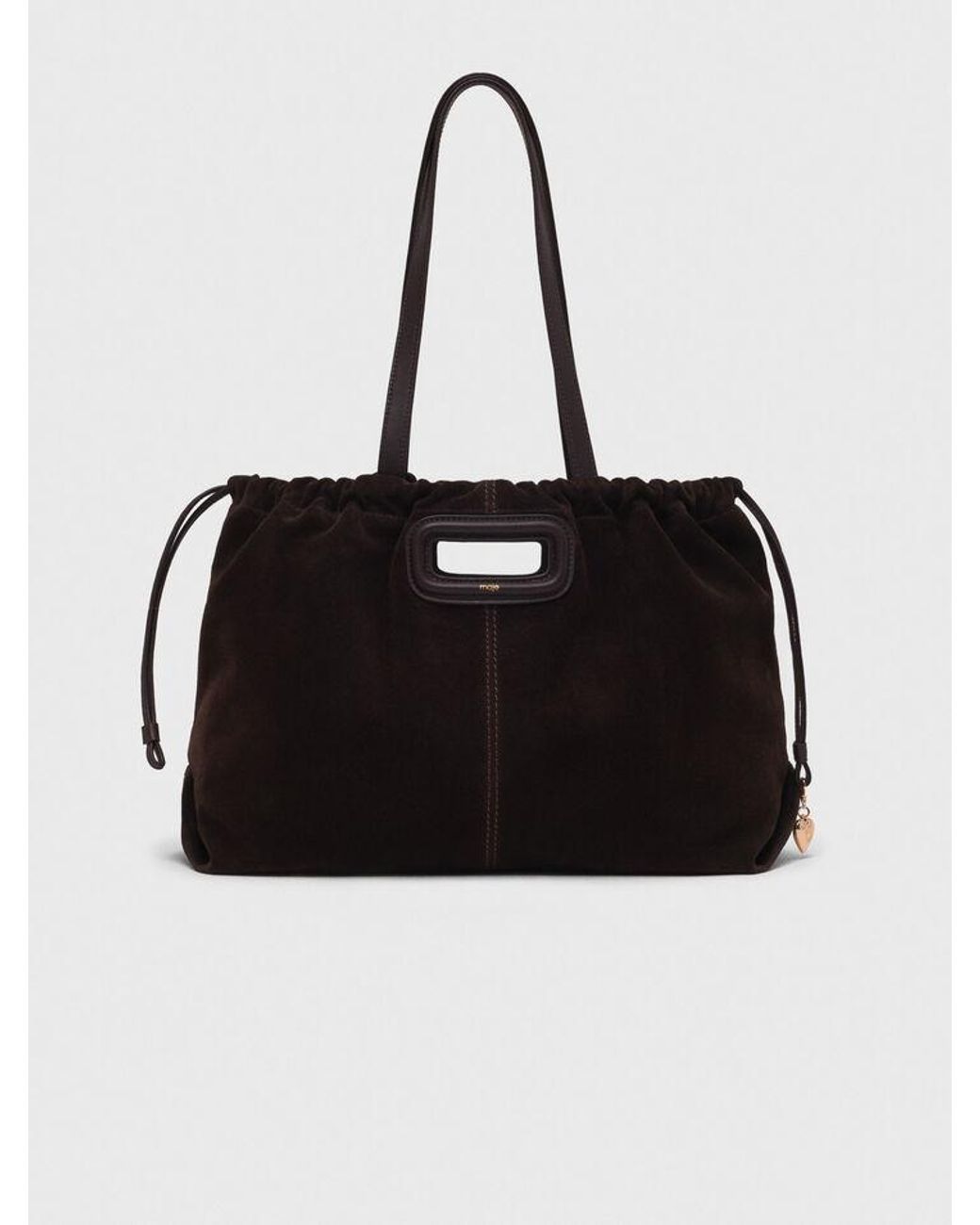 Maje Black Suede Milpli Tote Bag
