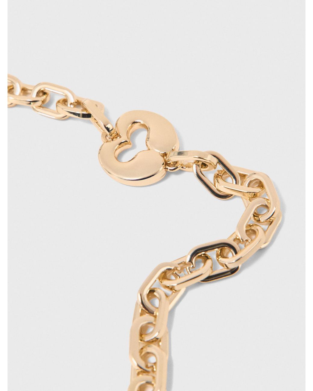 Maje White Short Metal Chain Shoulder Strap