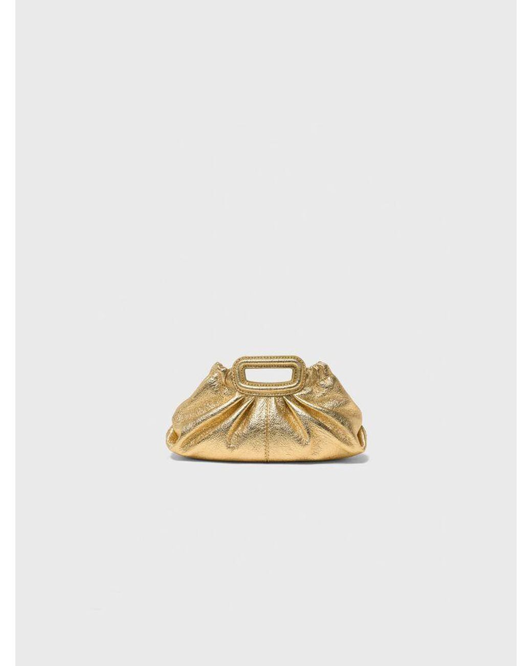 Maje Metallic Leather Milpli Mini Clutch
